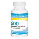 21st Century Calcium Supplement, 600 Mg, 200Count