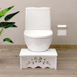 Fanwer Squatting Toilet Stool - Poop Stool for Bathroom, Toilet Potty Stool, Wood-Plastic Composite, 7 Inch, Bathroom Stool for Adults, Elderly