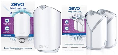 MELTINK Kit Bundled: Zevo Flying Insect Trap Starter with Zevo Flying Insect Trap Refill Cartridge