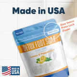 Detox Foot Soak (2 LBs) Epsom Salt Foot Soak with Lemon & Peppermint Essential Oils