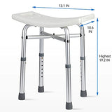 Shower Bench Shower Chair for Bathroom Bathtub with Adjustable Height Legs Bear 350 lb Capacity Slip Resistant