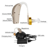 Hearing Amplifier, Hearing Aids for Seniors Rechargeable with Noise Cancelling, Digital Hearing Aids for Adults Mild to Moderate Hearing Loss - All Accessories Included(Cleaning Kit,Domes,Charging