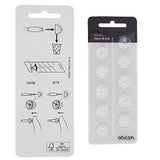 Genuine Oticon Hearing Aid Domes Minifit Open 8mm (0.31 inches - Medium), Oticon Branded OEM Denmark Replacements, Authentic Accessories for Optimal Performance -3 Pack/30 Domes Total