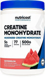 Nutricost Creatine Monohydrate Powder (Watermelon, 500 Gram) - Micronized Creatine Supplement - Vegan, Non-GMO, Gluten Free