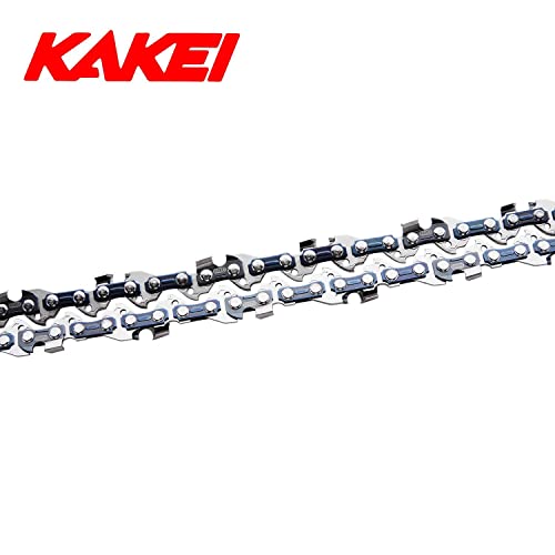 KAKEI 18 Inch Chainsaw Chain 3/8" LP Pitch, 050" Gauge, 62 Drive Links Fits Poulan, Kobalt, Echo, Ego, Greenworks and More- S62 (3 Chains)