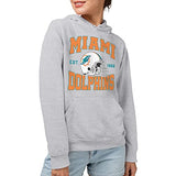 Junk Food Clothing x NFL - Miami Dolphins - Team Helmet - Unisex Adult Pullover Fleece Hoodie for Men and Women - Size Large