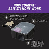 Tomcat Rat & Mouse Killer Disposable Bait Station Advanced Formula for Indoor and Outdoor, 1 Pre-Filled Ready-To-Use Station