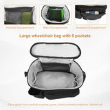 Wheelchair Bag,Wheelchair Accessories for Adults,Wheelchair Bags to Hang on Back,Wheelchair Backpack,Wheelchair Storage Accessories,Electric Wheelchair Accessories,Fits Walkers Rollators