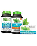Zenwise Health Digestive Bliss Capsule Bundle - Digestive Enzymes, No Bloat, and Travel Size Tin