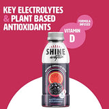 ShineWater Watermelon Blackberry -Pack of 12 (16.9 Fl Oz Each) - Naturally Flavored Electrolyte Water with Vitamin D, Powerful Hydration and Plant-Based Antioxidants, Zero Sugar, Low Calorie!