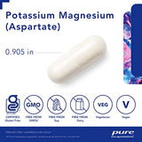 Pure Encapsulations Potassium Magnesium (Aspartate) | Supplement to Support Heart, Muscular, Bone, and Nerve Health* | 90 Capsules