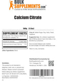 BulkSupplements.com Calcium Citrate Powder - Calcium Citrate Supplement, Calcium Citrate 1000mg - High Absorption, for Bone Health, 4760mg (1000mg Calcium) per Serving, 500g (1.1 lbs)