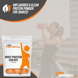 BULKSUPPLEMENTS.COM Whey Protein Isolate Powder - Unflavored Protein Powder, Flavorless Protein Powder, Whey Isolate Protein Powder - Gluten Free, 30g per Serving, 8 Servings, 250g (8.8 oz)