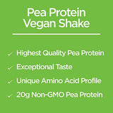 Vegansmart Naturade Plant Based Pea Protein Powder - Gluten Free, Dairy & Soy Free, Non-GMO, No Cholesterol - Recovery w/Amino Acids - Chocolate (15 Servings)
