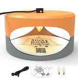 Orange and Light Gray ASPECTEK - Trapest Sticky Dome Flea Bed Bug Trap with 2 Glue Discs. Odorless Cleaner and Flea Killer Trap Pad