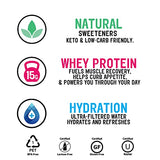 Protein2o 15g Whey Protein Isolate Infused Water, Ready To Drink, Sugar Free, Gluten Free, Lactose Free, No Artificial Sweeteners, Dragonfruit Blackberry, 16.9 oz Bottle (Pack of 12)