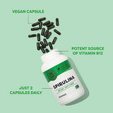 Vimergy Natural Spirulina Capsules – Super Greens Supplement – Nutrient Dense Blue-Green Algae Superfood Capsules - USA Grown, Non-GMO, Soy-Free, Gluten-Free, Kosher, Vegan & Paleo Friendly (180 ct)
