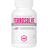 NBI FerroSolve, Best Absorption Iron Supplement 45 mg | High Potency | GI Safe | 30ct Veggie Capsules