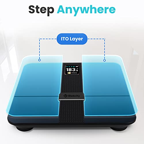 Etekcity Smart WiFi Scale for Body Weight, FSA HSA Store Approved, Compatible with Apple Health, Accurate Body Fat Muscle Mass Biometric Analysis, Digital Bathroom Measurement Device for Fitness