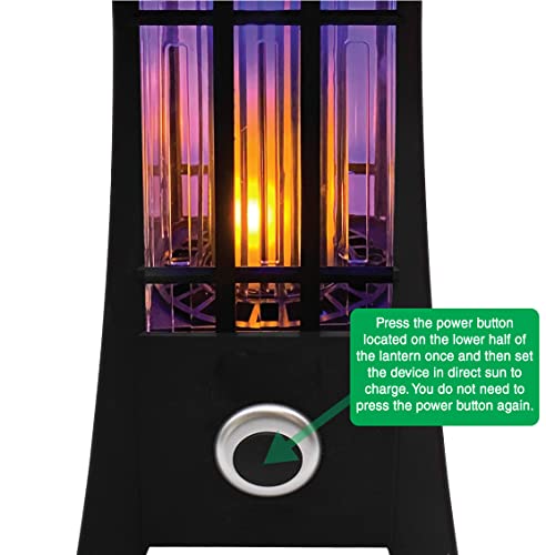 PIC Solar Flame Effect Patio Lantern Bug Zapper, ½ Acre Coverage, 1 Pack