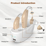 Hearing Aids for Senior, ShinePick Rechargeable Hearing Aids with Noise Cancelling,Upgraded Hearing Amplifier for Hearing Loss Personal Sound Assist Devices with Volume Control