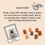 Bocce's Bakery Oven Baked PB & Banana Recipe Treats for Dogs, Wheat-Free Dog Treats, Made with Real Ingredients, Baked in The USA, All-Natural Peanut Butter & Banana Biscuits, 14 oz