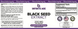 INFINITE AGE Black Seed Extract Capsules - Nigella Sativa Seed Extract Immune Booster - for Optimal Skin, Hair, Memory and Focus, Brain Health and Immunity - Thymoquinone Capsules - 60 Veggie Caps