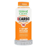 Herbal Clean QCarbo16 Same-Day Detox Drink, 1-Step Maximum Cleanse, Orange, (16 fl oz)