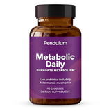 Pendulum Metabolic Daily with Akkermansia – Supports Metabolism – Sustains Energy Levels – The Only Brand with Patented Live Akkermansia - 90 Capsules (1 Pack)
