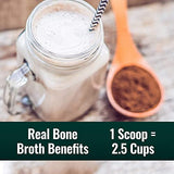 Natural Force - Chocolate Organic Bone Broth Protein Powder, Grass-Fed & Keto Certified, Types I, II & III Collagen, Rich and Creamy, Perfect for Smoothies & Shakes, 13.8 oz