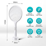 YISSVIC Electric Fly Swatter 2 Pack Bug Zapper Racket 4000 Volt Dual Modes Fly Zapper Rechargeable for Indoor Home Office Backyard Patio Camping (2 Packs)