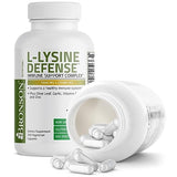 Bronson L-Lysine Defense Immune Support Complex 1500 MG L-Lysine Plus Olive Leaf, Garlic, Vitamin C and Zinc - Non-GMO, 250 Vegetarian Capsules