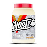 GHOST Vegan Protein Powder, Peanut Butter Cereal Milk - 2lb, 20g of Protein - Plant-Based Pea & Organic Pumpkin Protein - ­Post Workout & Nutrition Shakes, Smoothies, & Baking - Soy & Gluten-Free