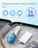 Cordless Water Flosser Teeth Cleaner, Nicefeel 300ML 2 Tip Cases Portable and USB Rechargeable Oral Irrigator for Travel, IPX7 Waterproof, 3-Mode Water Flossing with 4 Jet Tips for Home Blue