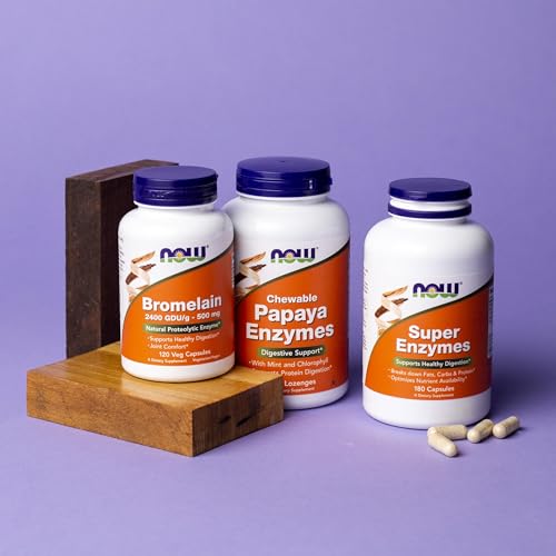 NOW Supplements, Papaya Enzyme with Mint and Chlorophyll, Digestive Support*, 360 Chewable Lozenges