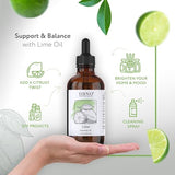 HBNO Lime Essential Oil - Huge 4 oz (120ml) Value Size - Natural Lime Oil, Cold Pressed - Perfect for Cleaning, Aromatherapy, DIY, Soap & Diffuser - Lime Essential Oils