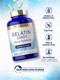 Carlyle Gelatin 2160 mg | with Silica Optimizer | 250 Capsules | Non-GMO, and Gluten Free Supplement