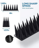 BORHOOD Bird Spikes for Outside, Bird Deterrent Spikes for Small Robin Pigeon Squirrel Raccoon Crow Cats Defender Spikes to Keep Birds Away and Keep Birds from Building Nest