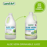 Pure Aloe Vera Juice Unflavored - Cold-Processed - Inner Filet from Organic Fresh Leaves from Texas - 64 fl oz