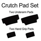 Universal Underarm Crutches Padded Crutch Pads with Hand Grips Padding Handle Covers