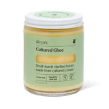 Divya's Cultured Ghee - 8 oz Grass-Fed Ghee Clarified Butter - Great For Cooking Vegan Butter Meals & Promotes Gut Health - Non-GMO, Gluten Free, Keto Friendly, Ayurvedic Ghee Butter