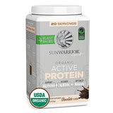 Sunwarrior Vegan Protein Powder USDA Organic | BCAA Sugar Free Gluten Free Non-GMO Dairy Free | Chocolate 20 Servings | Sport Organic Active Protein