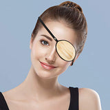 3 Pieces Silk Eye Patch Elastic Lazy Eye Patch Adult Adjustable Single Eye Patch with Elastic Strap (Black, Champagne, Peach)