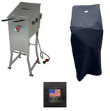 Bayou Classic 700-701 Canvas Cover 5004 Full Length Custom Made For 4 Gallon Deep Fryer WITHOUT SIDE CART Protection From the Elements Made in the USA