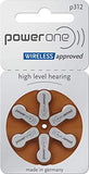 Power One Size 312 Hearing Aid Battery No Mercury, 60 Batteries