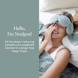 Nodpod Gentle Pressure Sleep Mask | Patented Light Blocking Design for Sleeping, Travel & Relaxation | Bead Filled, Machine Washable, BPA Free Eye Pillow (Sage)