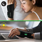 Mueller Sports Medicine Green Fitted Wrist Brace for Men and Women, Support and Compression for Carpal Tunnel Syndrome, Tendinitis, and Arthritis, Right Hand, Black, Large/X-Large