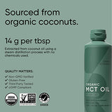Sports Research Keto MCT Oil from Organic Coconuts - Fatty Acid Fuel for Body + Brain - Triple Ingredient C8, C10, C12 MCTs - Perfect in Coffee, Tea, & More - Non-GMO & Vegan - Unflavored (16 Oz)