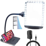 MagniPros See Things Differently 4X Magnifying Glass, Bright LEDs and Stand, Flexible Gooseneck Magnifying Desk Lamp, USB Fast Charge, for Reading Fine Print, Painting, Sewing, Crafts & Close Work