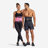 Sweet Sweat 'Pro-Series' Waist Trimmer (Pink) with Adjustable Velcro Straps (Medium-Large)